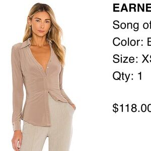 Song of style Earnest top in tan/taupe size xs